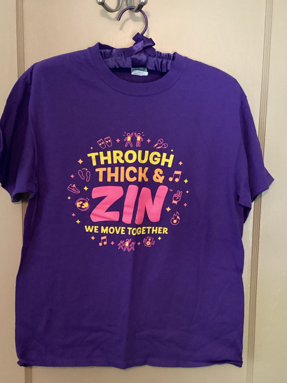 Zumba Fitness Through Thick & Zin Purple Graphic Tee